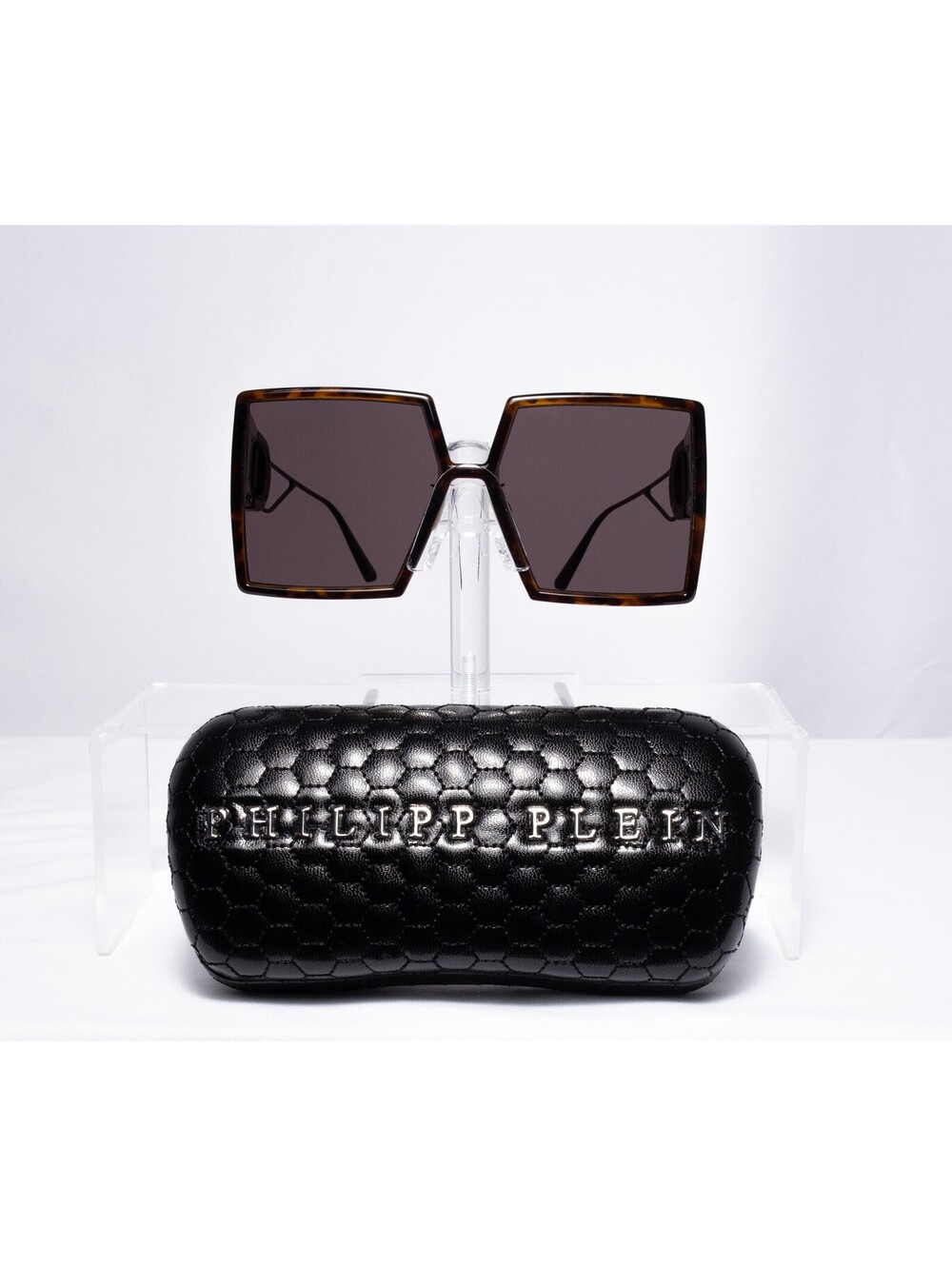 Phillip Plein Squared Oversized Tortoise Brown